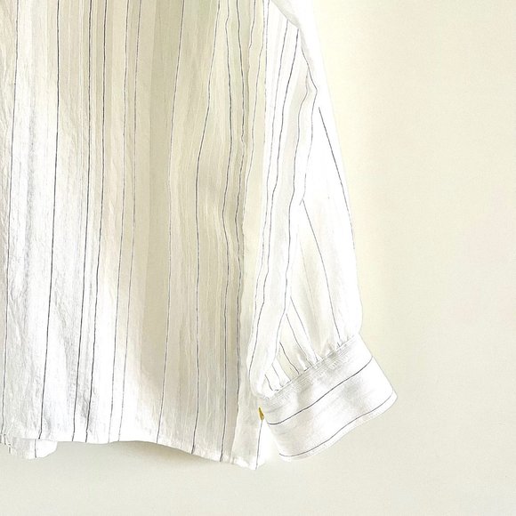 Vince Drape Striped Pullover Blouse Size S - Picture 8 of 11
